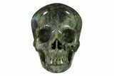 Realistic, Polished Labradorite Skull - Madagascar #151177-2